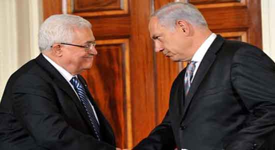 رئيس الوزراء الاسرائيلي بنيامين نتنياهو والرئيس الفلسطيني محمود عباس