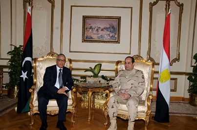 السيسى: يبحث مع رئيس الوزراء الليبى التعاون الأمنى المشترك