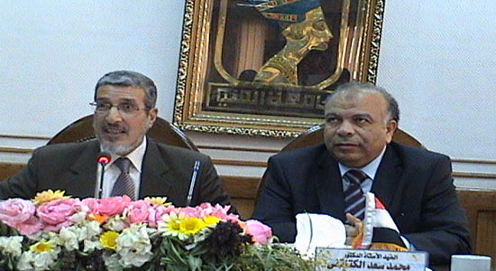 الكتتاني  و رئيس جامعة المنيا