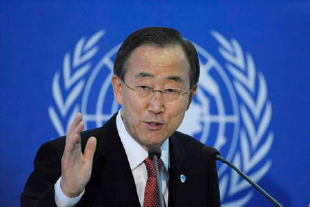الأمين العام للأمم المتحدة بان كي مون الهجوم