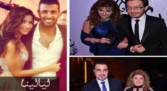صور أزواج وزوجات المشاهير في فرح ابنة فيفي عبده