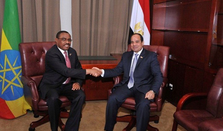السيسي مع رئيس الوزراء الإثيوبي