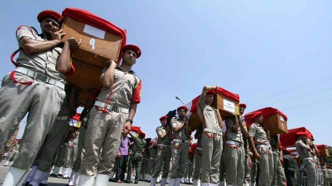 أرشيفية - جنازة شهداء الجيش المصري