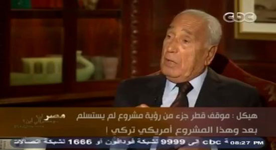  هيكل : أبلغت الأمير تميم بن حمد أن هناك شكوى في مصر بشأن تدفق الأموال