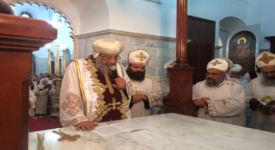 البابا يدشن مذابح جديدة بكنيسة العذراء بالإسكندرية