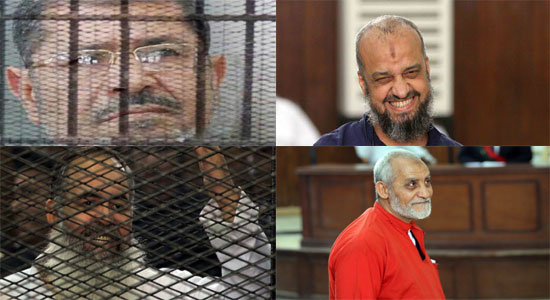 11 موقف ضاحك لمرسي وقيادات الجماعة أثناء المحاكمات