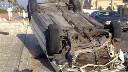  مصرع واصابة 10 في حادث انقلاب سيارة بسوهاج