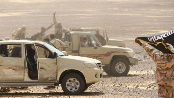 صورة لأعضاء تنظيم داعش في المنطقة التي وقعت بها العملية