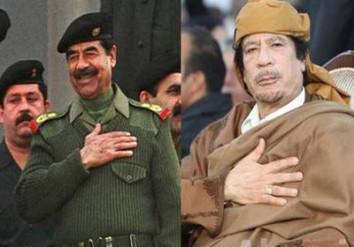 القذافي وصدام حسين
