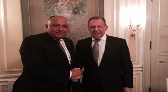 وزير الخارجية يلتقي نظيره الروسي لبحث الأزمة السورية