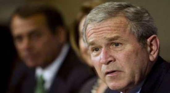 الرئيس الأمريكي بوش يوجه خطابا للرئيس صدام حسين