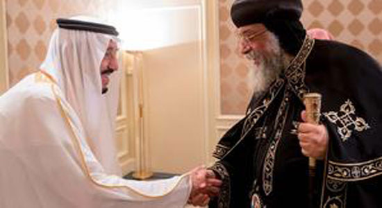 وسائل إعلام السعودية تبرز لقاء البابا تواضروس مع الملك سلمان