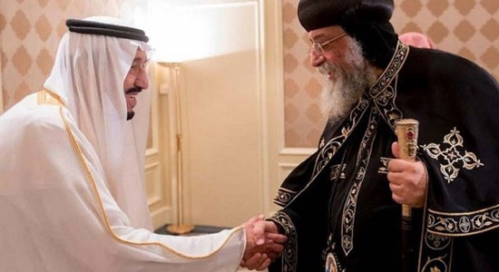لقاء العاهل السعودي مع البابا تواضروس