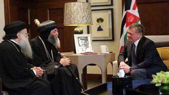 مطران الكرسي الأورشليمي يلتقي ملك الأردن
