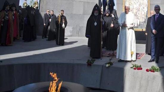 بابا الفاتيكان يزور نصب ضحايا الإبادة الأرمينية