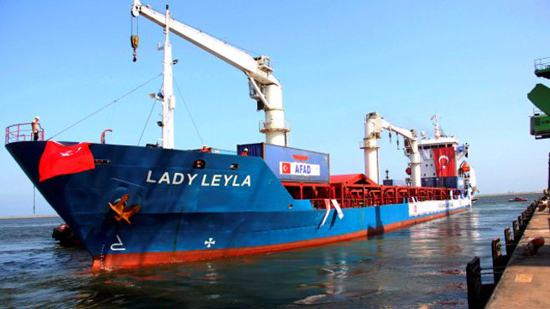 سفينة مساعدات تركية موجهة إلى غزة تصل إلى إسرائيل