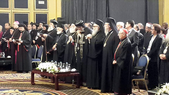 بالصور.. البابا يترأس اجتماع مجلس كنائس الشرق الأوسط بالأردن