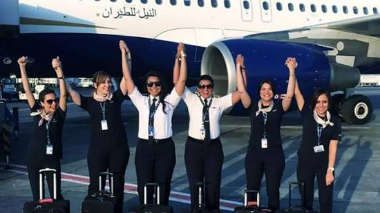 مصر تطلق أول رحلة طيران جميع أفراد طاقمها من النساء
