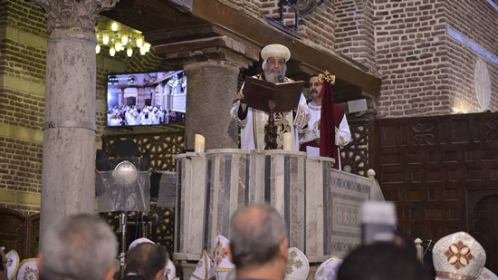 بالصور.. البابا يدشن مذابح كنيسة أبي سرجة بمصر القديمة 