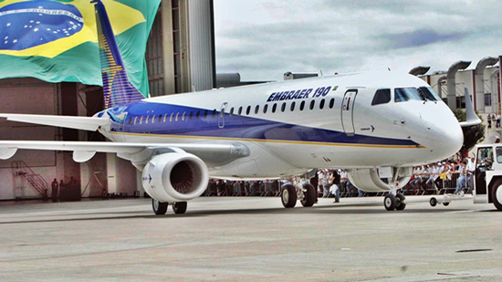 الطائرة التابعة لشركة الطيران البرازيلية