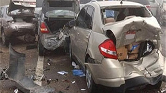 إصابة 3 في تصادم 5 سيارات بطريق القاهرة الإسكندرية الصحراوي