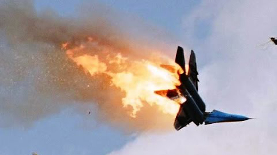 سقوط طائرة اف 16 