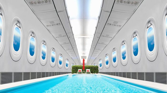 طيران الإمارات يعلن عن طائرة من 3 طوابق مع مسبح وحديقة وألعاب!