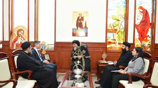 بالصور.. البابا يستقبل سفير قبرص في القاهرة