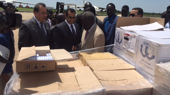 وصول طائرة المساعدات الإنسانية الثالثة من مصر إلى جنوب السودان