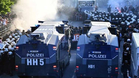  مواجهات عنيفة بين الشرطة الألمانية ومتظاهرين في هامبورج