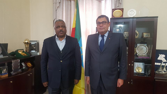 السفير المصري في أديس أبابا يبحث تطورات سد النهضة مع رئيس مجلس النواب الأثيوبي