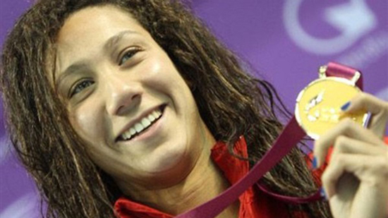  فريدة عثمان بطلة السباحة المصرية