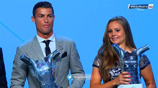 رونالدو يفوز بجائزة أفضل لاعب في أوروبا للمرة الثالثة