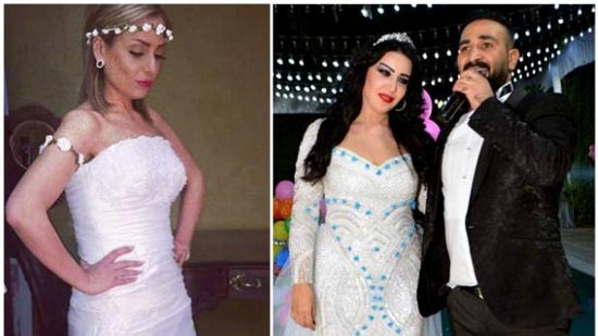 ضجة بسبب فستان ريم البارودي الأبيض بعد عقد قران سمية الخشاب وأحمد سعد
