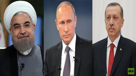 رجب طيب أردوغان، فلاديمير بوتين، حسن روحاني