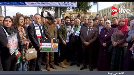 بالفيديو : مظاهرة حاشدة بجامعة عين شمس   