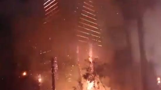 حريق محيط فندق شيراتون