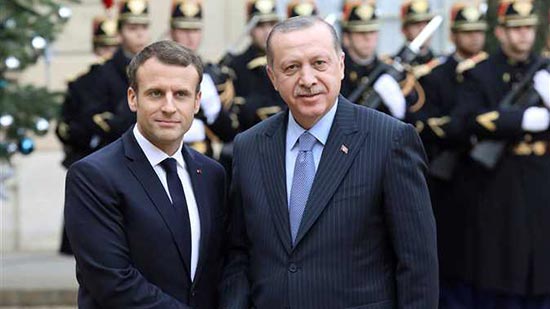 الرئيس الفرنسي ماكرون يستقبل نظيره التركي أردوغان في قصر الإليزيه 