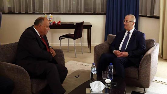  سامح شكري يبحث مع رئيس وزراء فلسطين آخر مستجدات القضية الفلسطينية