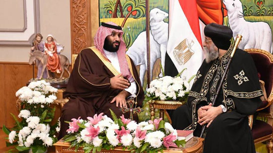 بالصور.. ولي عهد السعودية: المسلمون يجب أن يعرفوا الدور الوطني للكنيسة