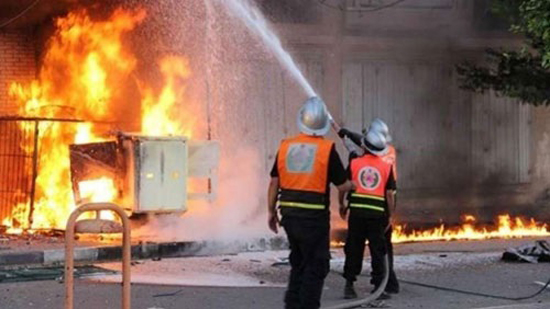 إخماد حريق بجوار مصنع لأسطوانات البوتاجاز في سمالوط