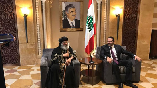 البابا و رئيس الوزراء اللبناني