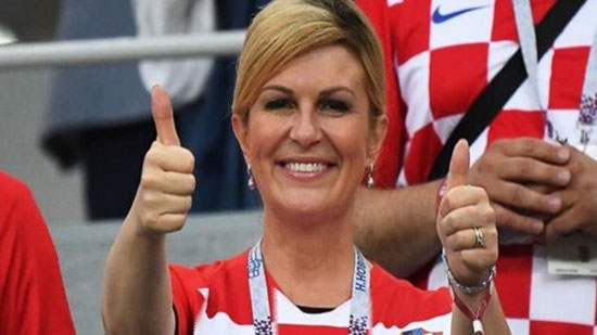 شاهد.. كيف حفزت رئيسة كرواتيا لاعبي المنتخب قبل مواجهة انجلترا