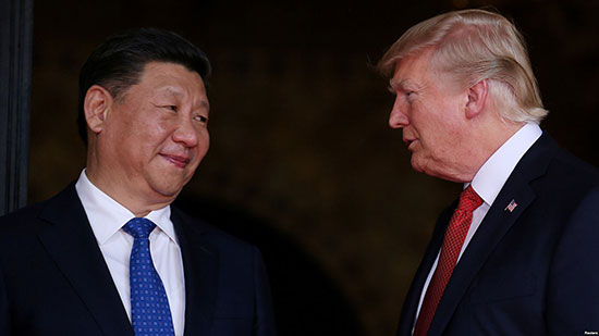 الرئيس الأميركي دونالد ترامب رفقة الرئيس الصيني شي جين بينغ