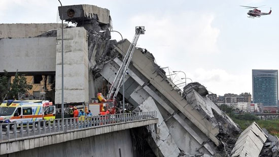 ارتفاع حصيلة القتلى جراء انهيار جسر جنوة إلى 43
