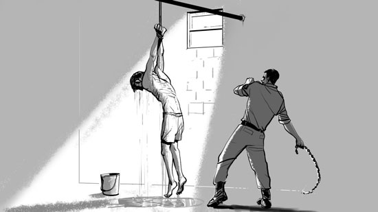 صورة تعبيرية لعمليات تعذيب معتقلين
