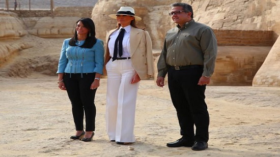 وزير الآثار: زيارة زوجة ترامب للأهرامات وأبوالهول مكسب كبير
