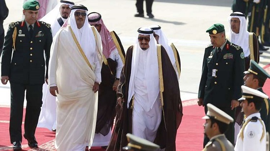 العاهل السعودي-أمير قطر