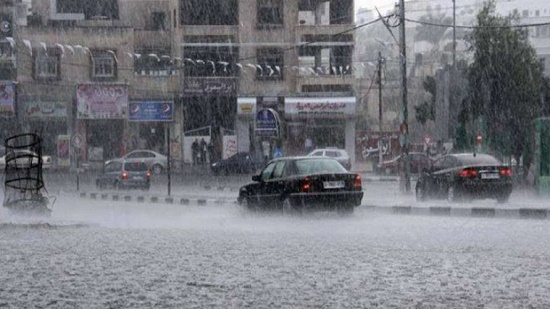  سقوط أمطار غزيرة بمدن وقري بني سويف 

