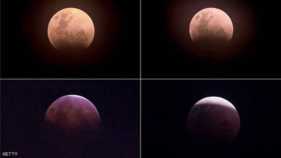 القمر الدموي العملاق يظهر مع خسوف كلي للقمر